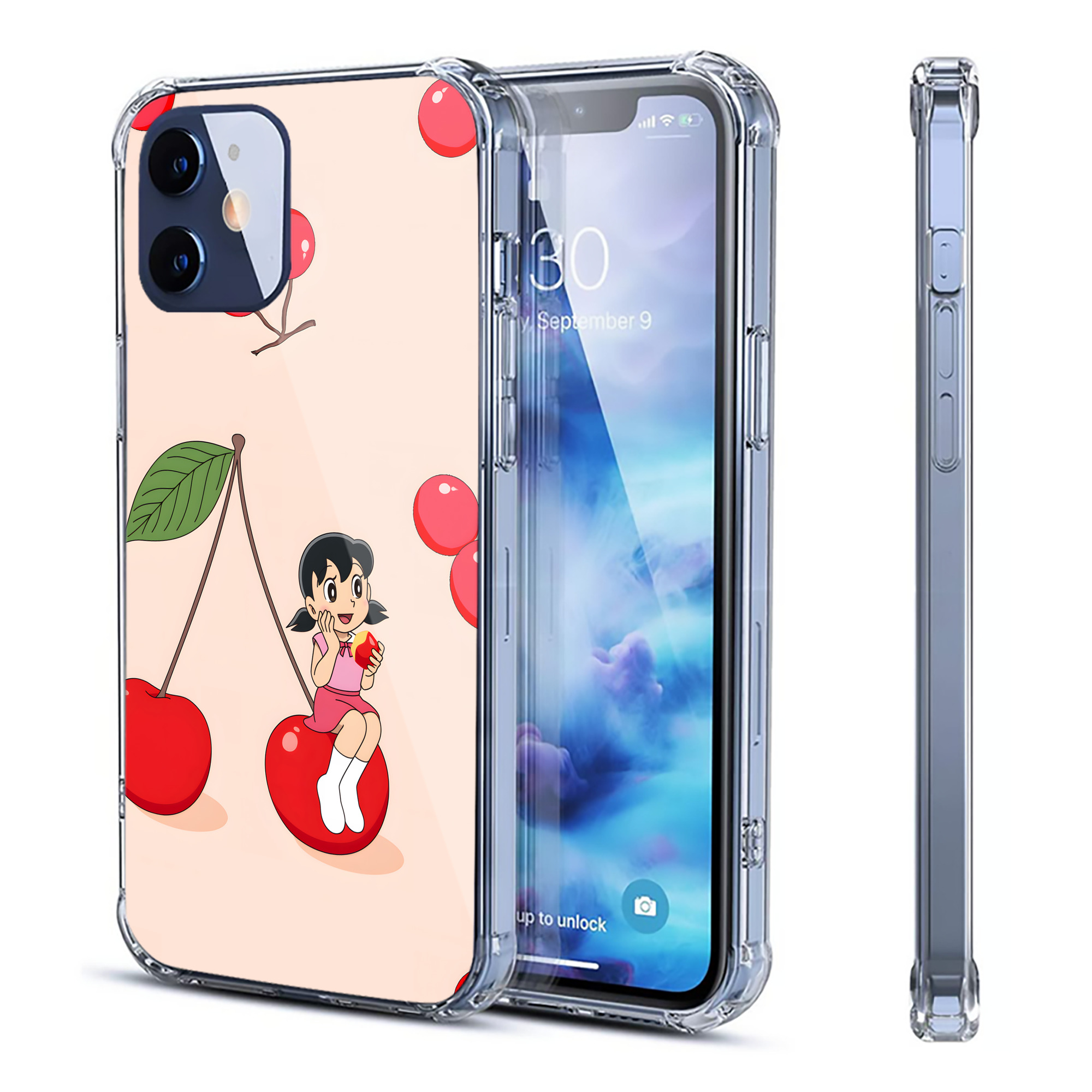 （画像用） ドラえもん Doraemon 【iPhone 12シリーズ対応】透明スマホケース（クリアソフトケース）